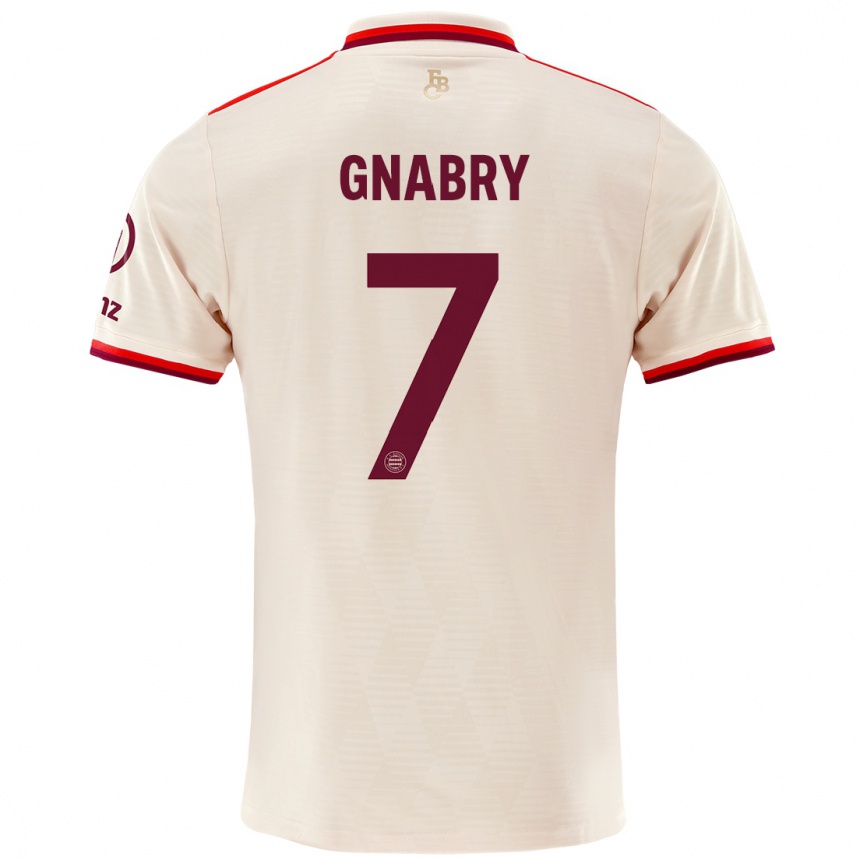 Kids Football Serge Gnabry #7 Linen Third Jersey 2024/25 T-Shirt Nz