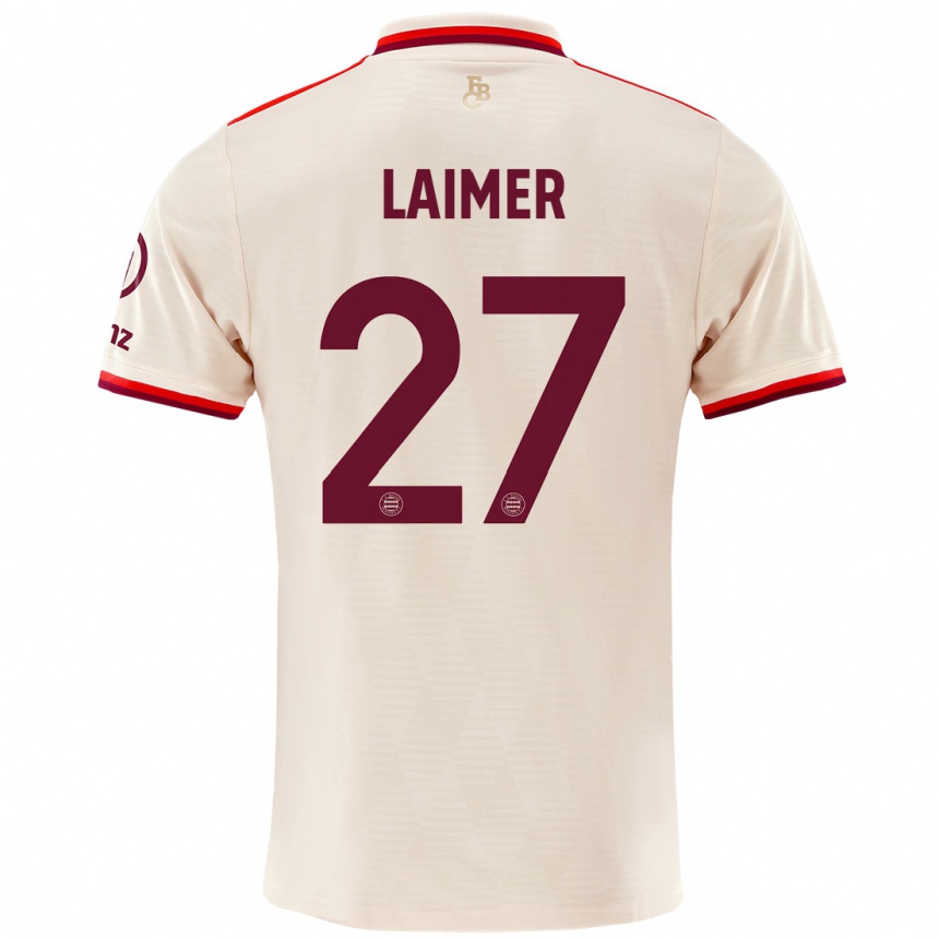 Kids Football Konrad Laimer #27 Linen Third Jersey 2024/25 T-Shirt Nz