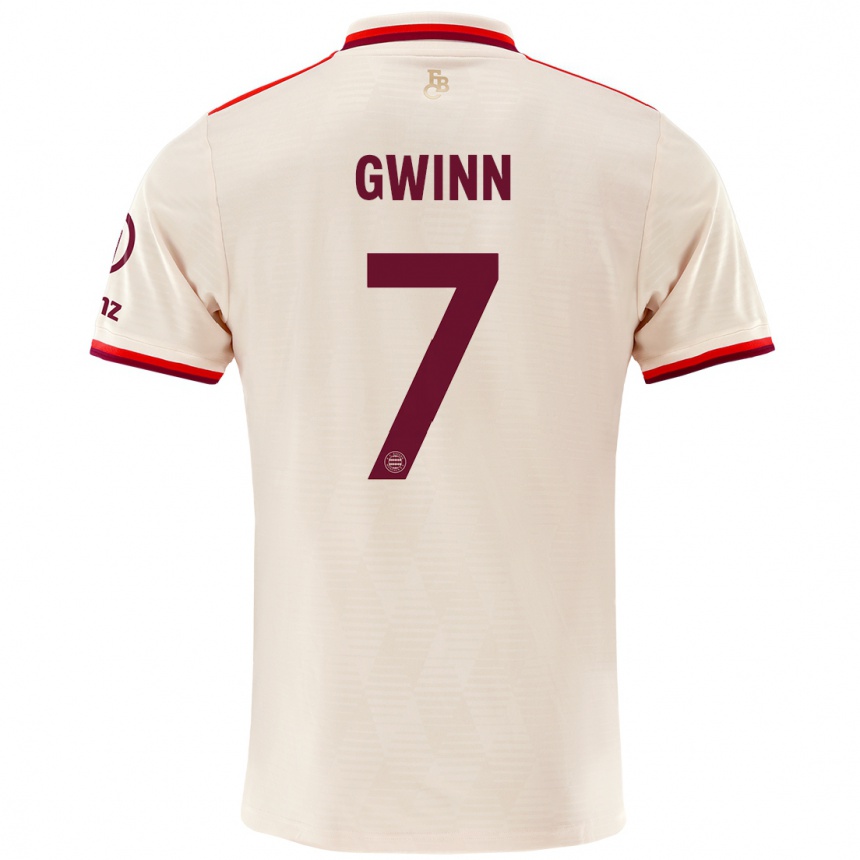 Kids Football Giulia Gwinn #7 Linen Third Jersey 2024/25 T-Shirt Nz