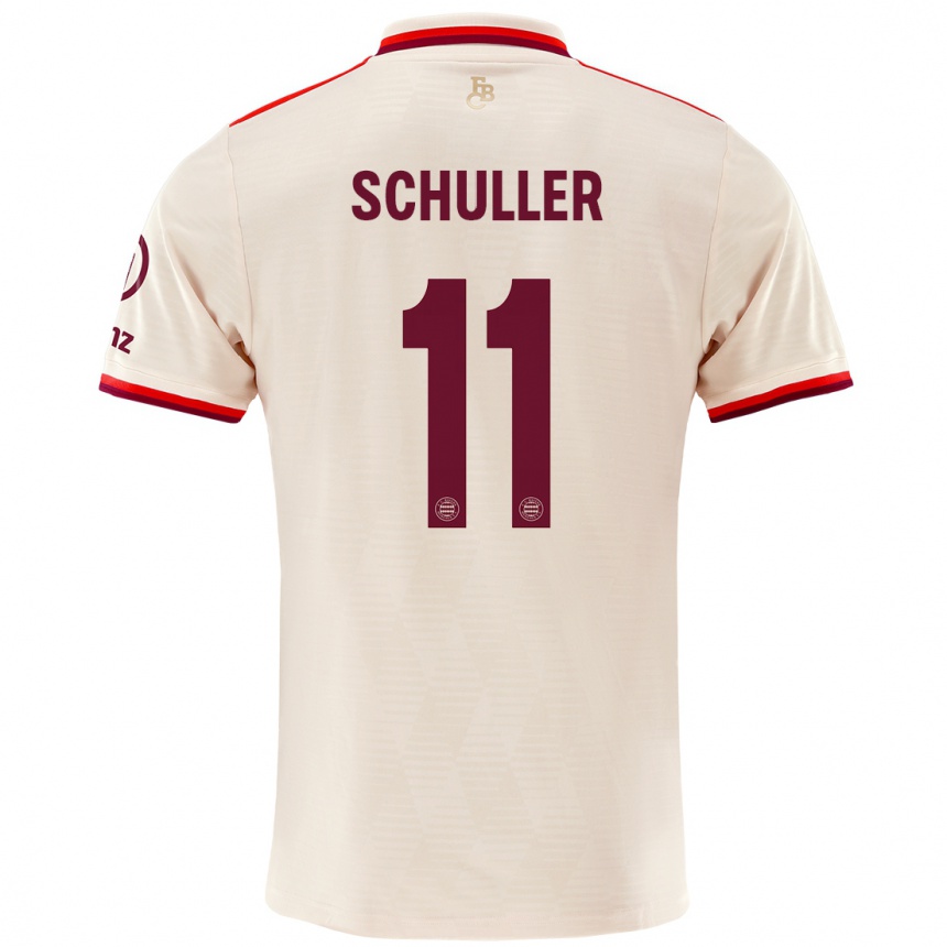 Kids Football Lea Schuller #11 Linen Third Jersey 2024/25 T-Shirt Nz