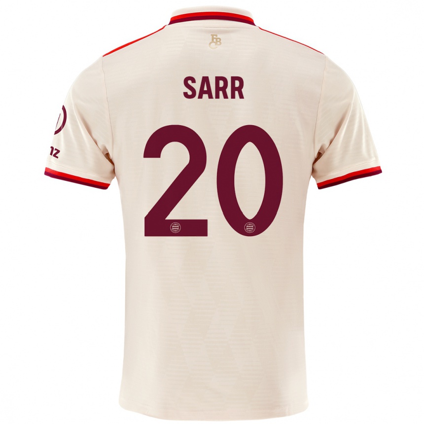 Kids Football Bouna Sarr #20 Linen Third Jersey 2024/25 T-Shirt Nz