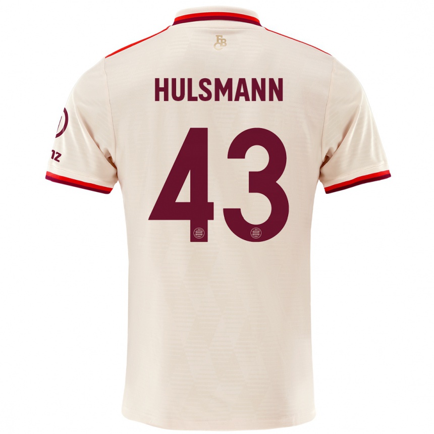 Kids Football Tom Hulsmann #43 Linen Third Jersey 2024/25 T-Shirt Nz