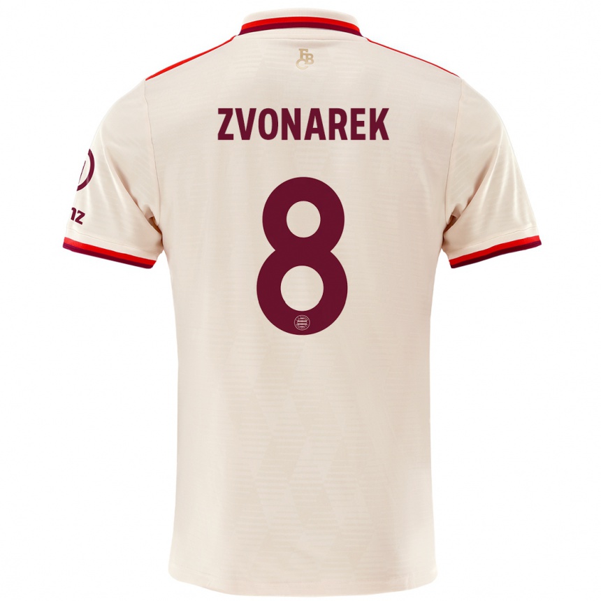 Kids Football Lovro Zvonarek #8 Linen Third Jersey 2024/25 T-Shirt Nz