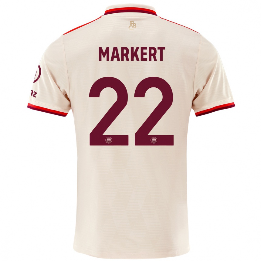 Kids Football Leon Markert #22 Linen Third Jersey 2024/25 T-Shirt Nz