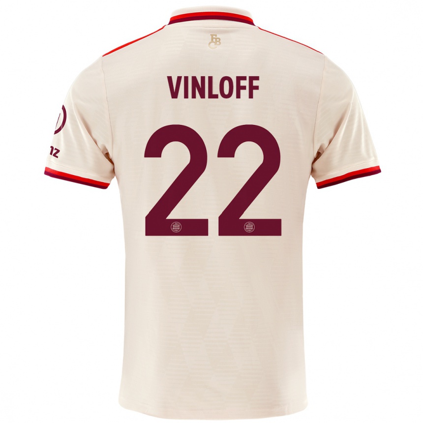 Kids Football Matteo Vinloff #22 Linen Third Jersey 2024/25 T-Shirt Nz