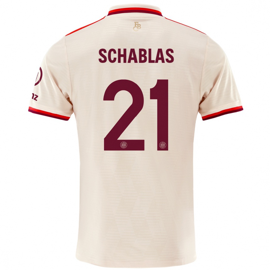 Kids Football Matteo Schablas #21 Linen Third Jersey 2024/25 T-Shirt Nz