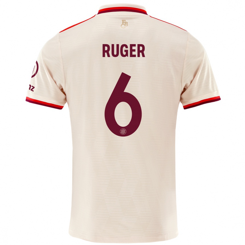 Kids Football Kurt Ruger #6 Linen Third Jersey 2024/25 T-Shirt Nz