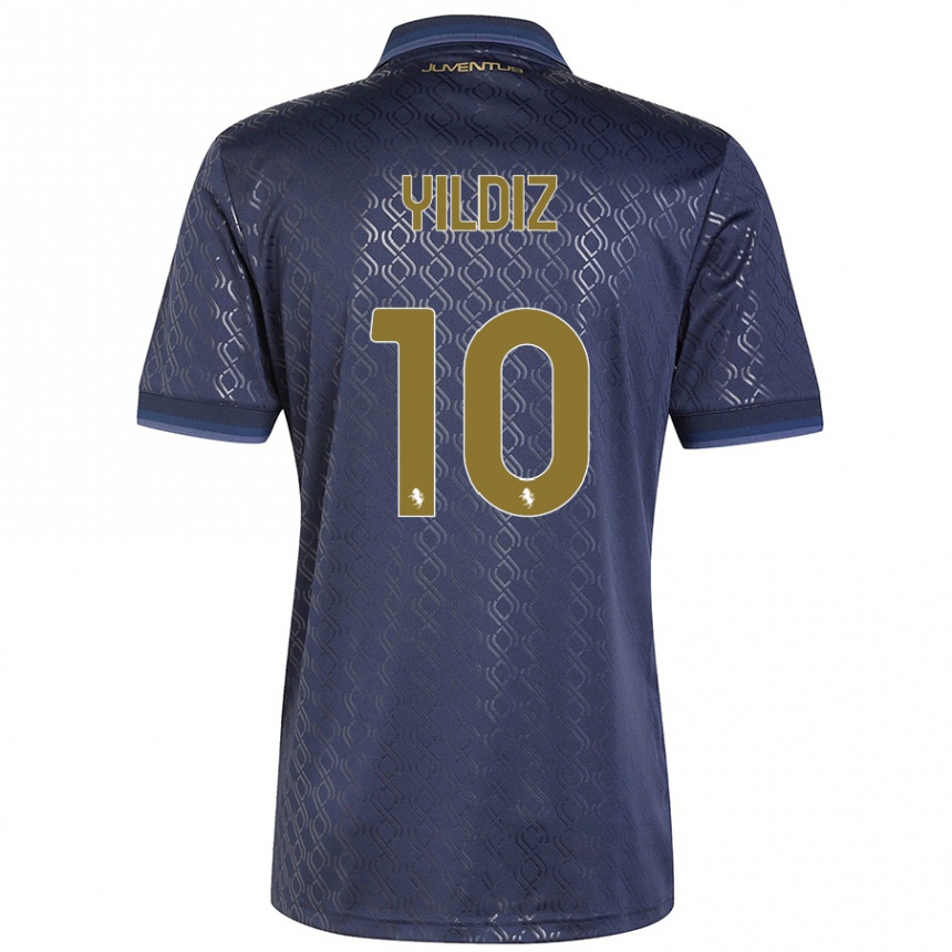 Kids Football Kenan Yildiz #10 Navy Blue Third Jersey 2024/25 T-Shirt Nz