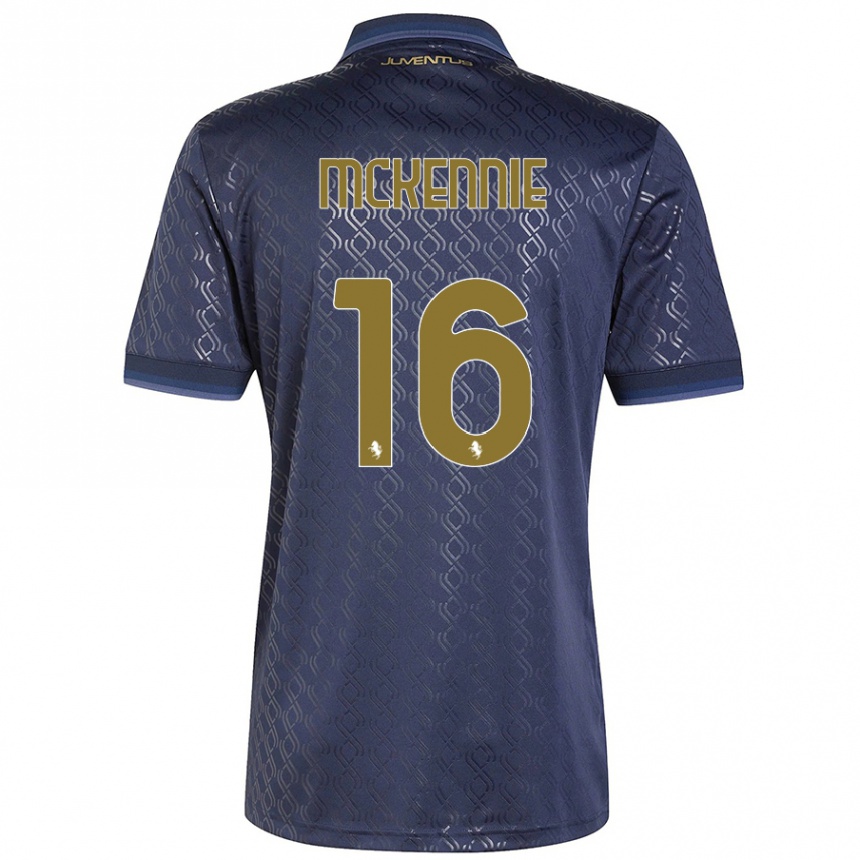 Kids Football Weston Mckennie #16 Navy Blue Third Jersey 2024/25 T-Shirt Nz