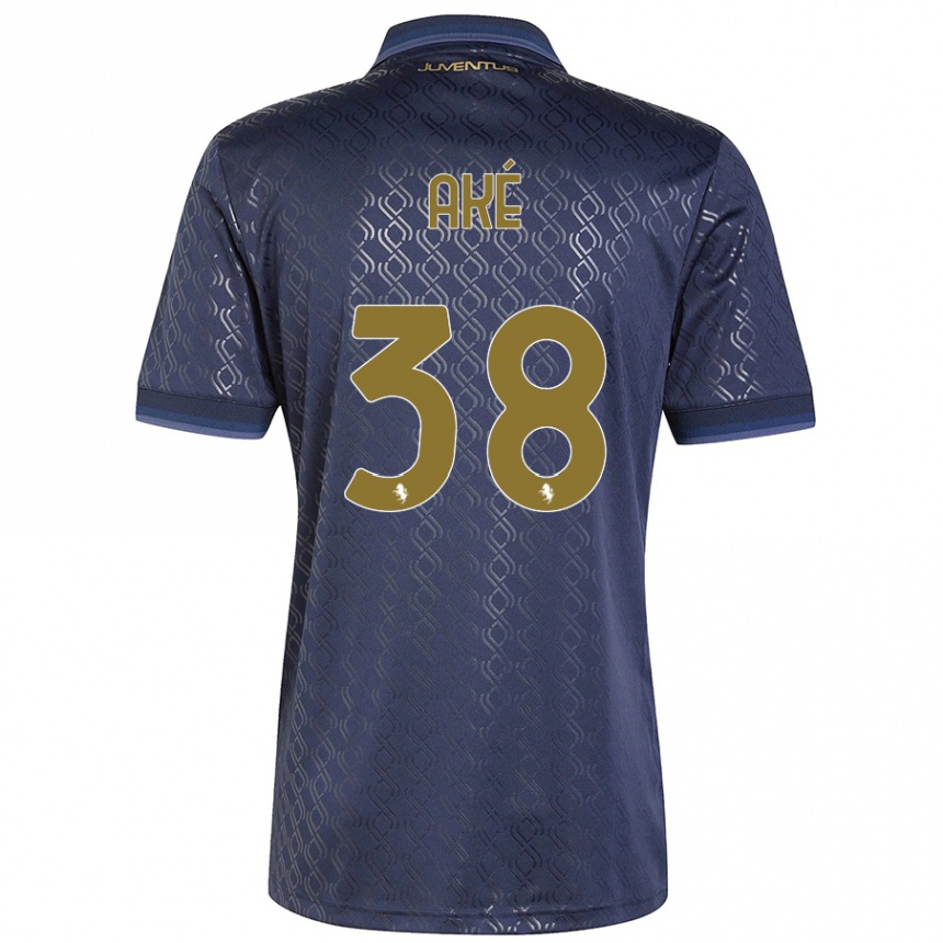 Kids Football Marley Ake #38 Navy Blue Third Jersey 2024/25 T-Shirt Nz