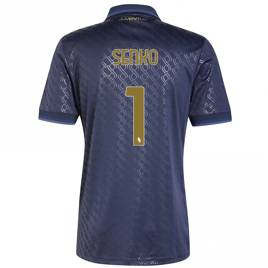 Kids Football Zsombor Senko #1 Navy Blue Third Jersey 2024/25 T-Shirt Nz