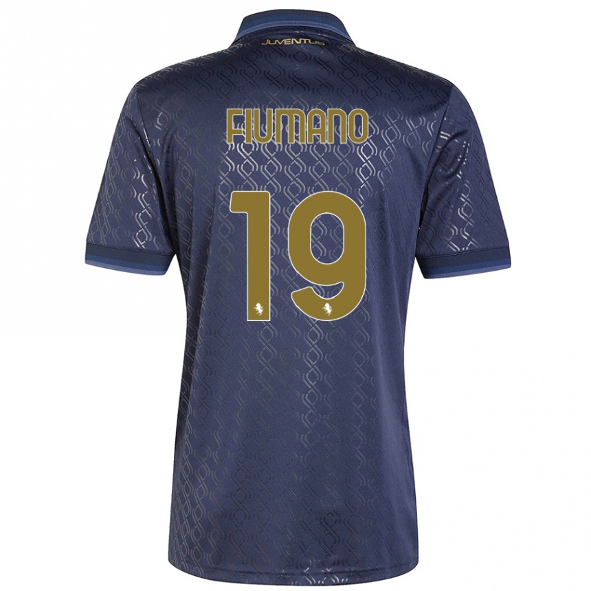 Kids Football Filippo Fiumano #19 Navy Blue Third Jersey 2024/25 T-Shirt Nz