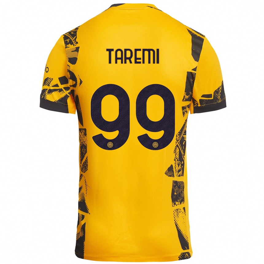 Kids Football Mehdi Taremi #99 Gold Black Third Jersey 2024/25 T-Shirt Nz