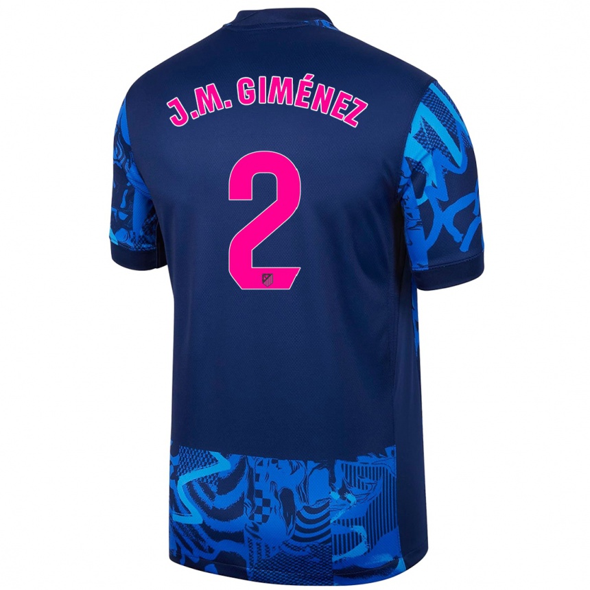 Kids Football Jose Maria Gimenez #2 Royal Blue Third Jersey 2024/25 T-Shirt Nz