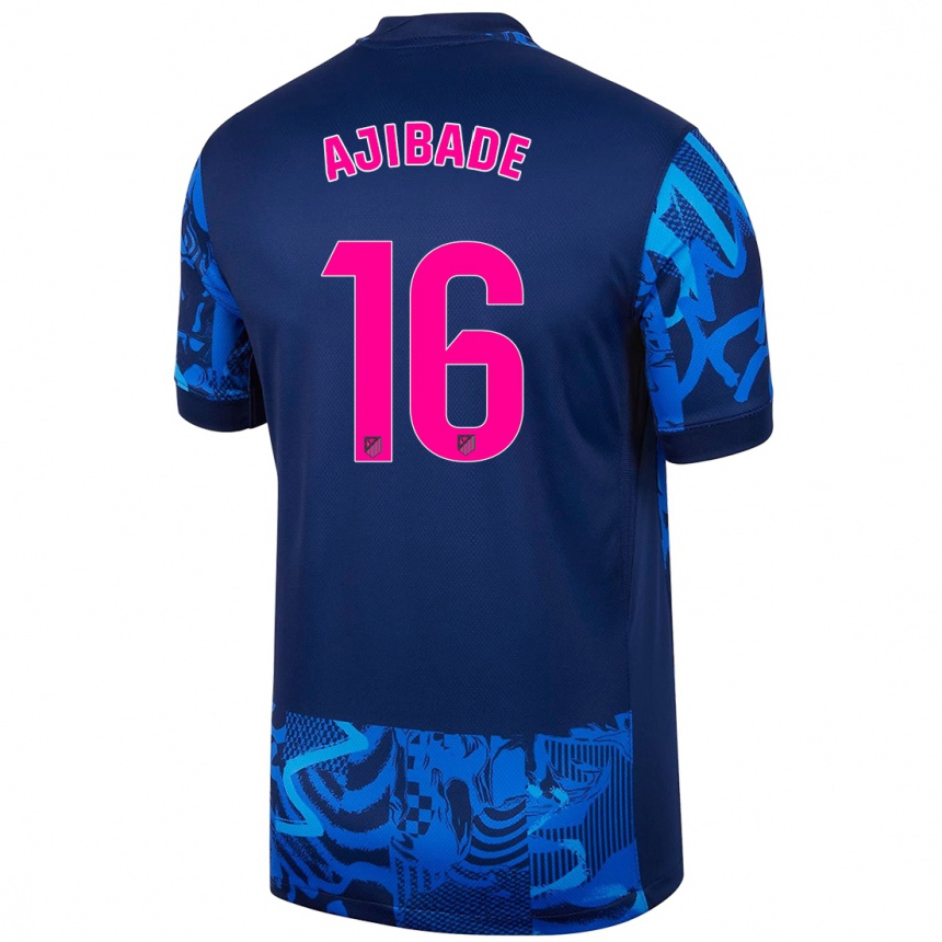 Kids Football Rasheedat Ajibade #16 Royal Blue Third Jersey 2024/25 T-Shirt Nz