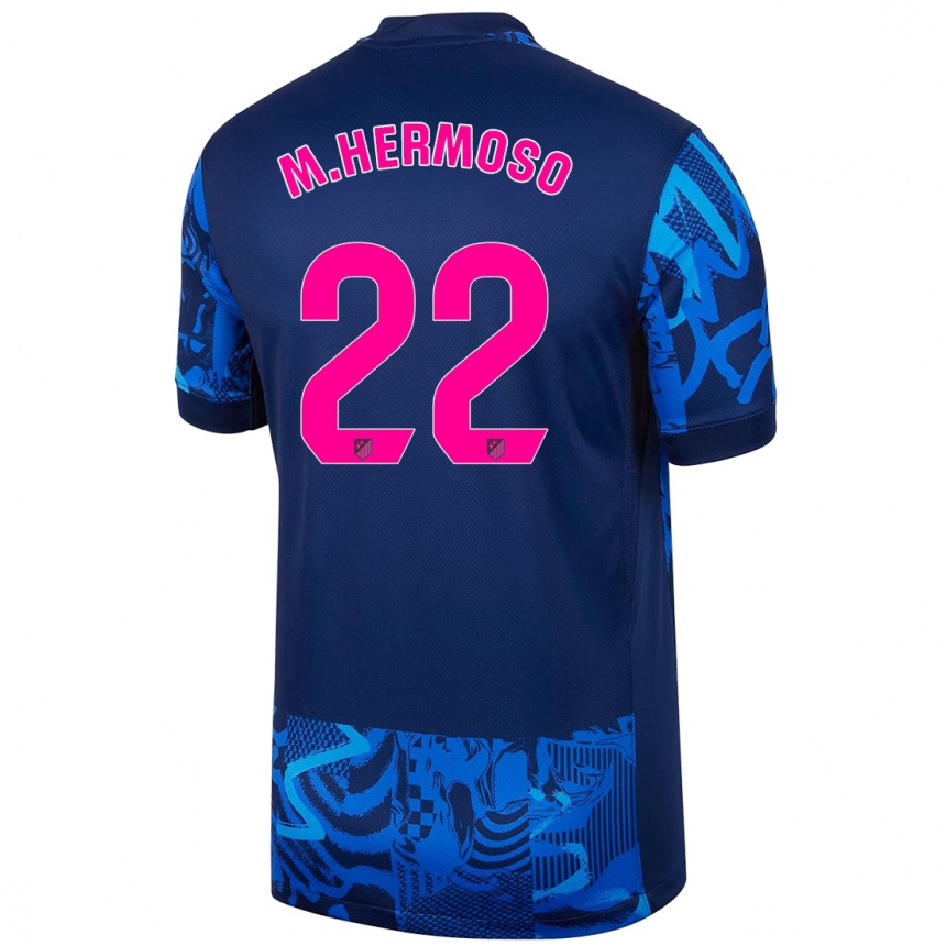 Kids Football Mario Hermoso #22 Royal Blue Third Jersey 2024/25 T-Shirt Nz