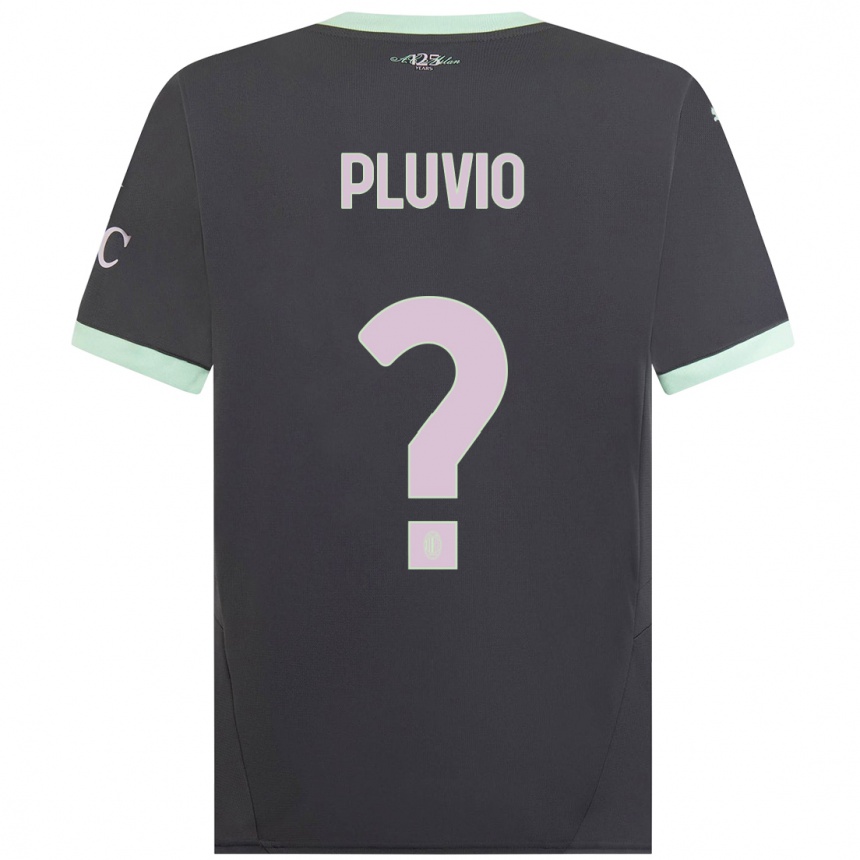 Kids Football Nicholas Pluvio #0 Grey Third Jersey 2024/25 T-Shirt Nz