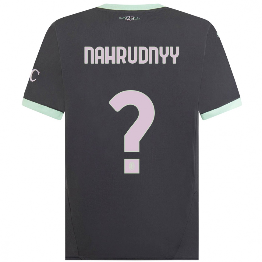 Kids Football Vladislav Nahrudnyy #0 Grey Third Jersey 2024/25 T-Shirt Nz