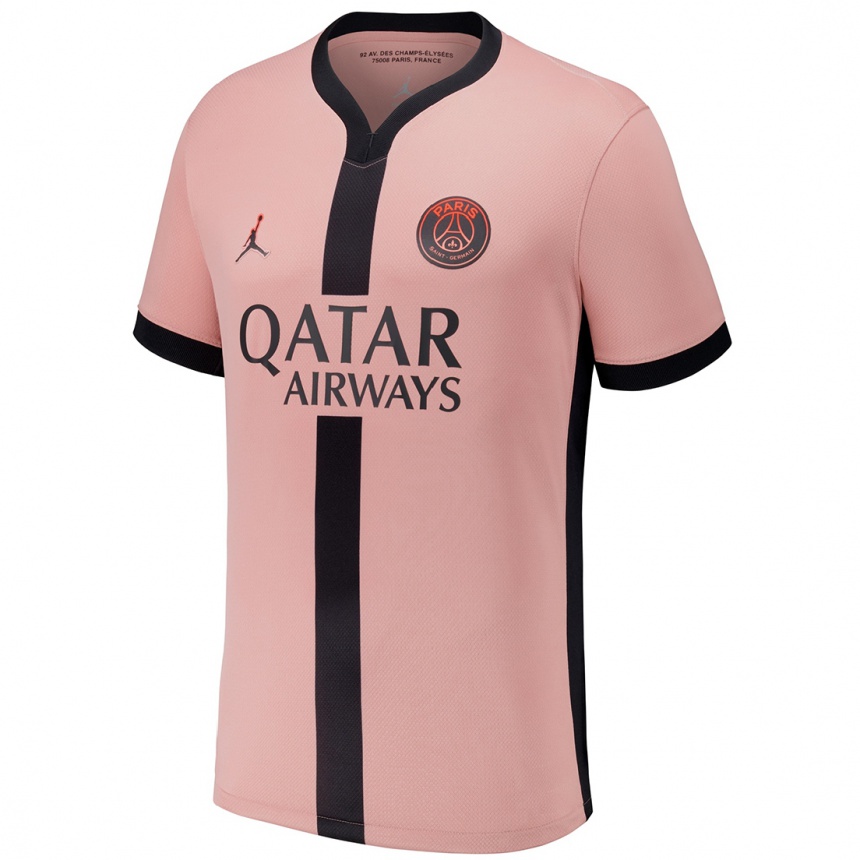 Kids Football Mehdi Ganouni #0 Rust Pink Third Jersey 2024/25 T-Shirt Nz