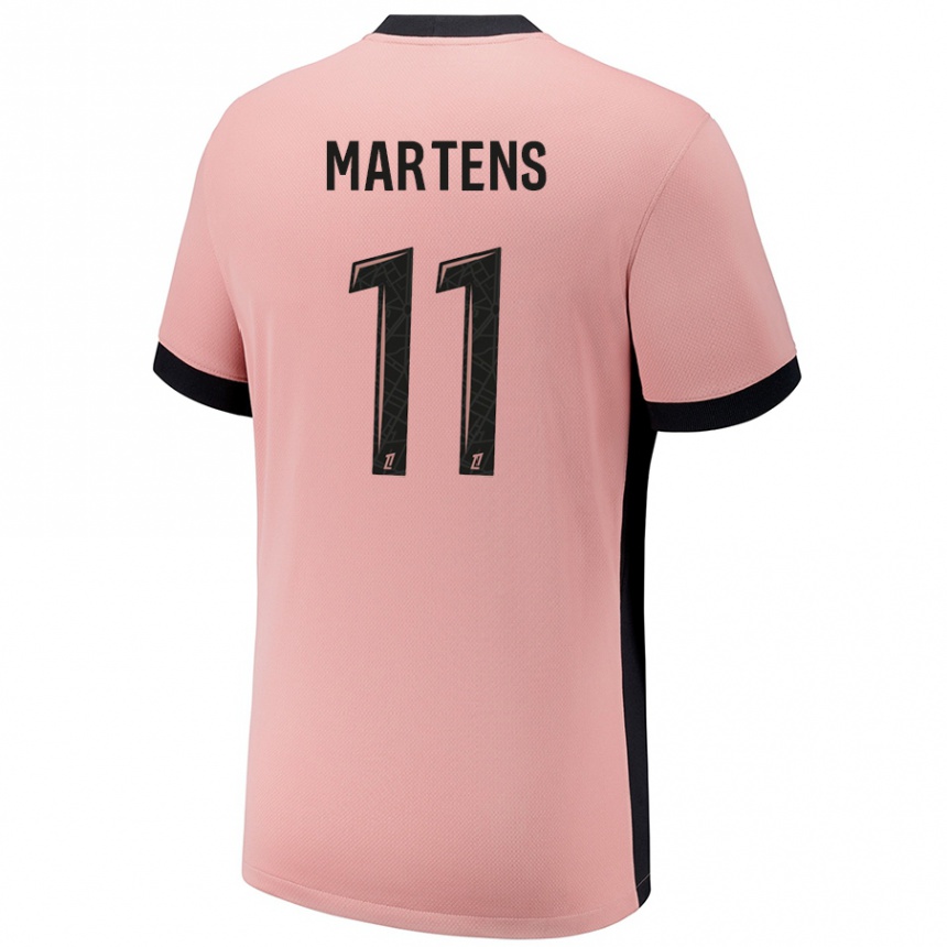 Kids Football Lieke Martens #11 Rust Pink Third Jersey 2024/25 T-Shirt Nz