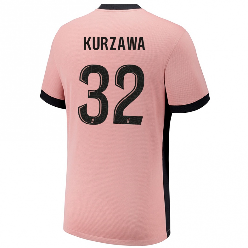 Kids Football Layvin Kurzawa #32 Rust Pink Third Jersey 2024/25 T-Shirt Nz