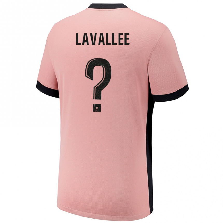 Kids Football Lucas Lavallee #0 Rust Pink Third Jersey 2024/25 T-Shirt Nz