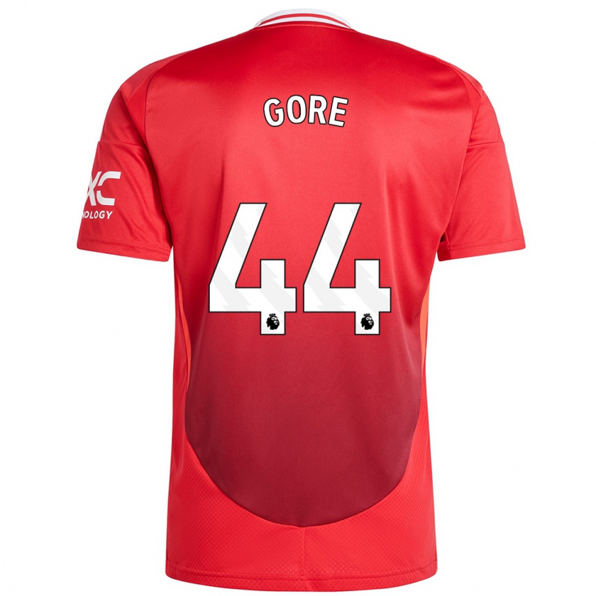 Men Football Daniel Gore #44 Bright Red Home Jersey 2024/25 T-Shirt Nz