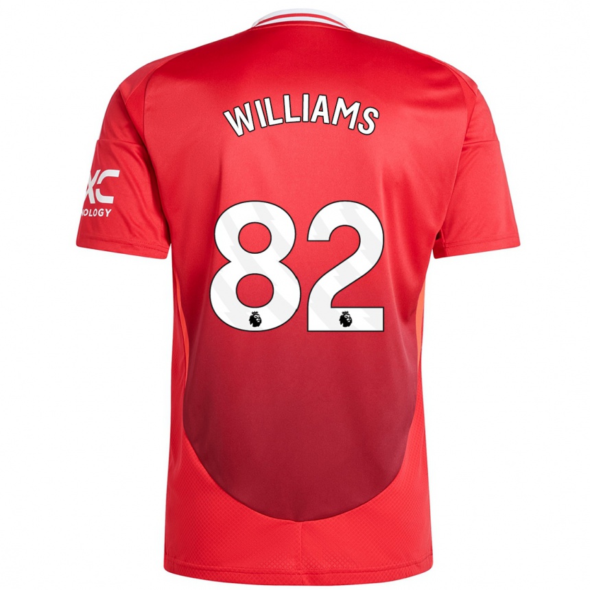 Men Football Ethan Williams #82 Bright Red Home Jersey 2024/25 T-Shirt Nz