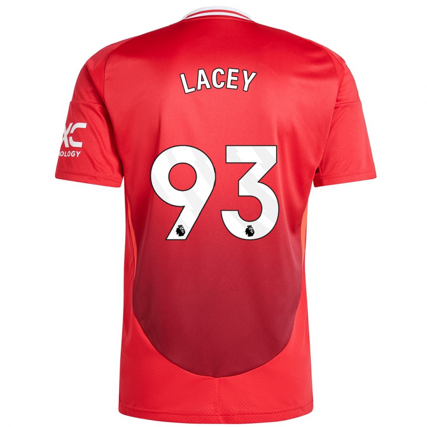 Men Football Shea Lacey #93 Bright Red Home Jersey 2024/25 T-Shirt Nz