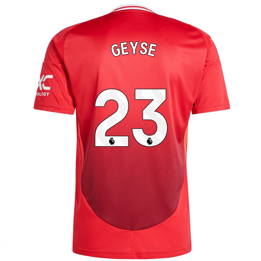 Men Football Geyse #23 Bright Red Home Jersey 2024/25 T-Shirt Nz