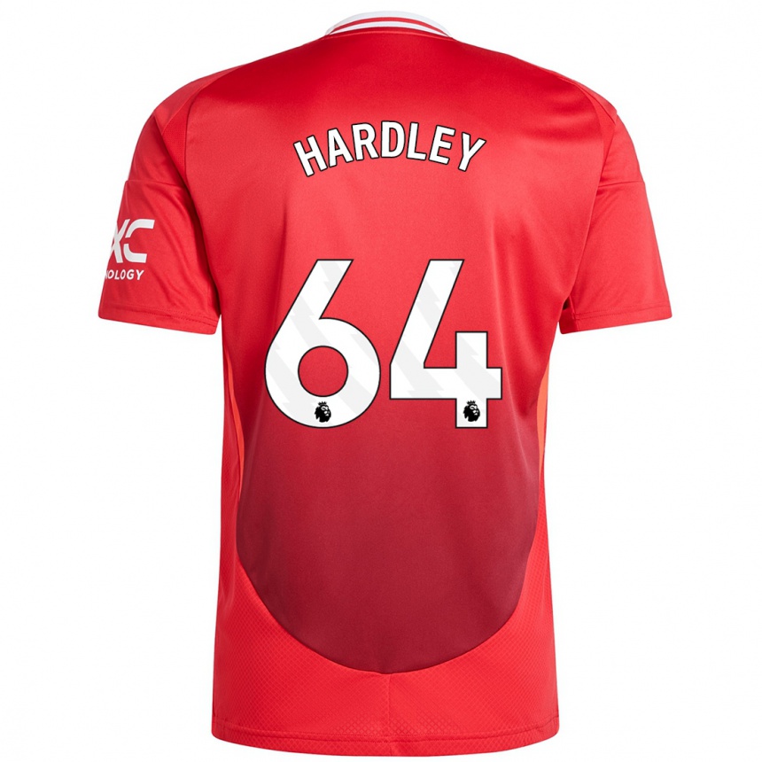 Men Football Bjorn Hardley #64 Bright Red Home Jersey 2024/25 T-Shirt Nz