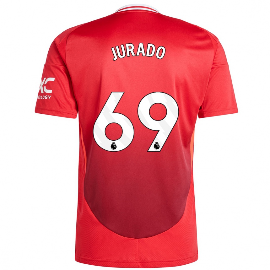 Men Football Marc Jurado #69 Bright Red Home Jersey 2024/25 T-Shirt Nz