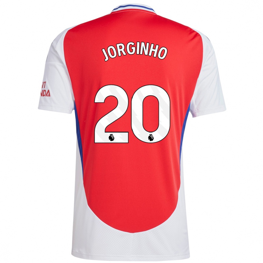 Men Football Jorginho #20 Red White Home Jersey 2024/25 T-Shirt Nz