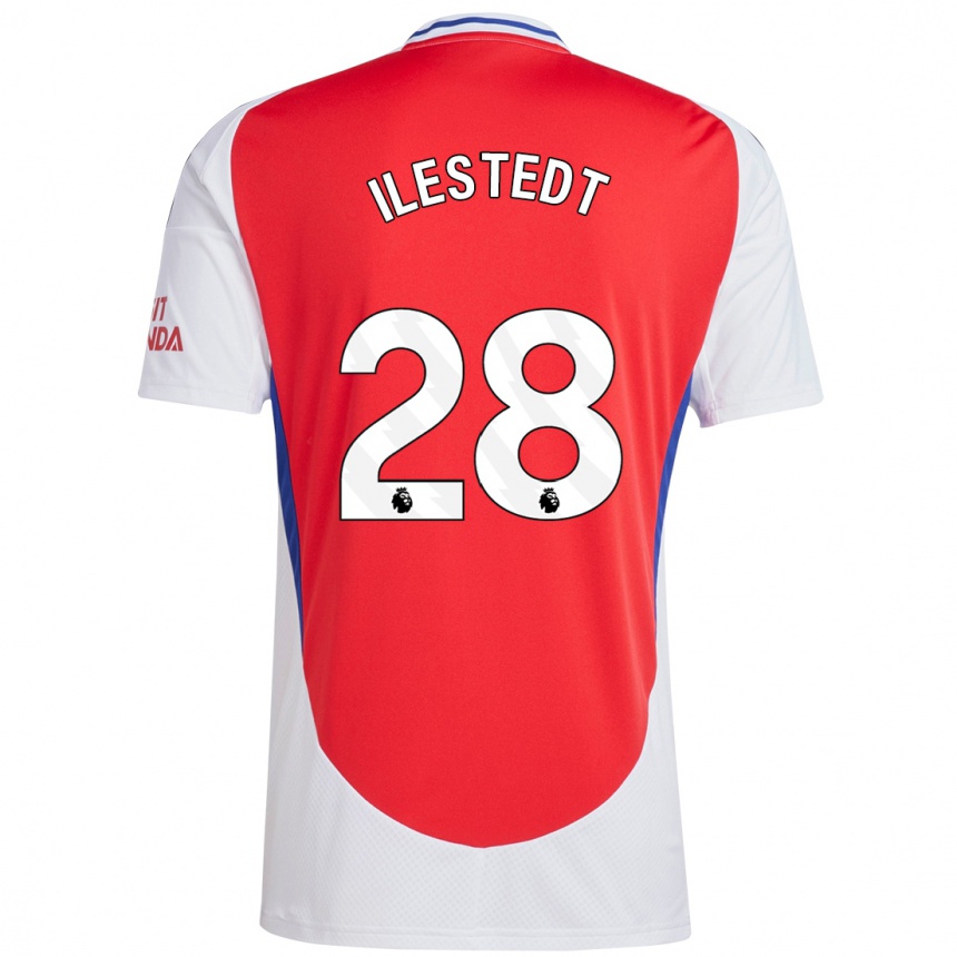 Men Football Amanda Ilestedt #28 Red White Home Jersey 2024/25 T-Shirt Nz