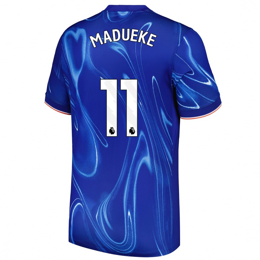 Men Football Noni Madueke #11 Blue White Home Jersey 2024/25 T-Shirt Nz