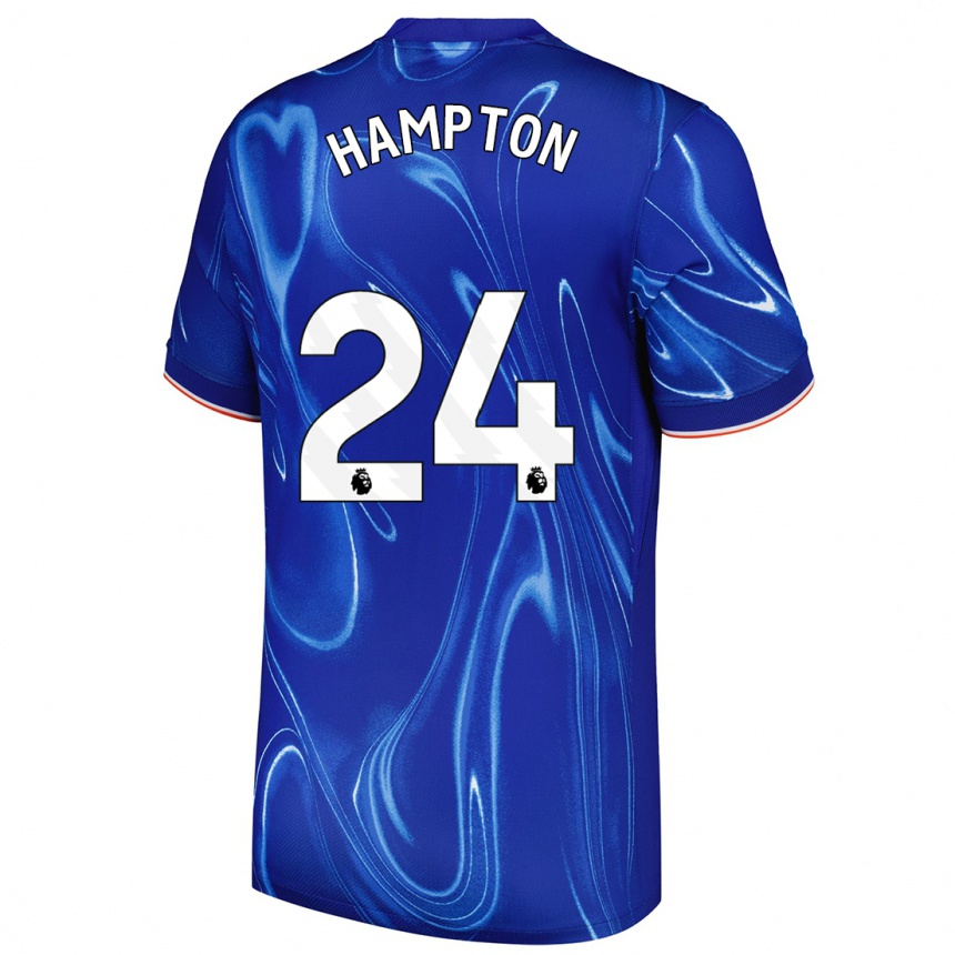 Men Football Hannah Hampton #24 Blue White Home Jersey 2024/25 T-Shirt Nz