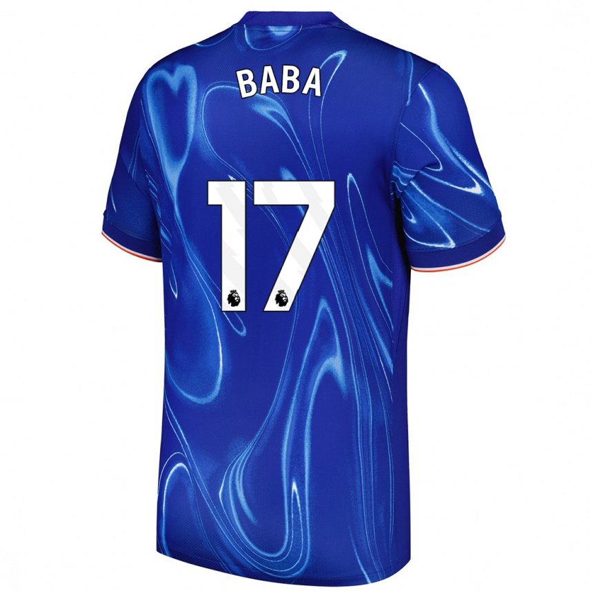 Men Football Abdul-Rahman Baba #17 Blue White Home Jersey 2024/25 T-Shirt Nz