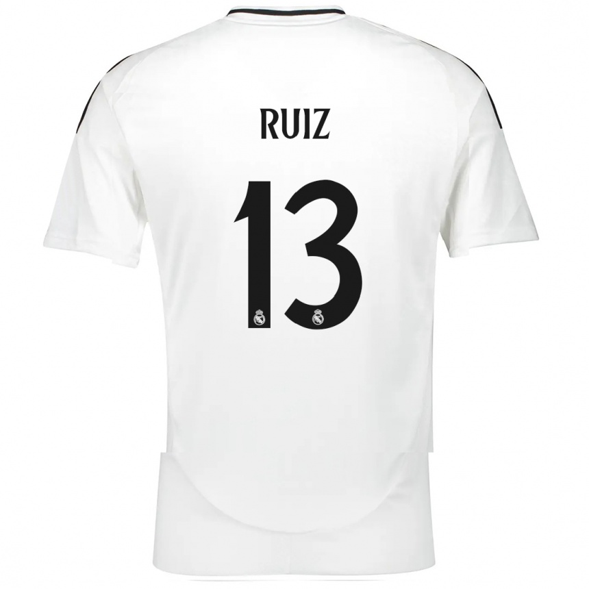 Men Football Guillermo Ruiz #13 White Home Jersey 2024/25 T-Shirt Nz