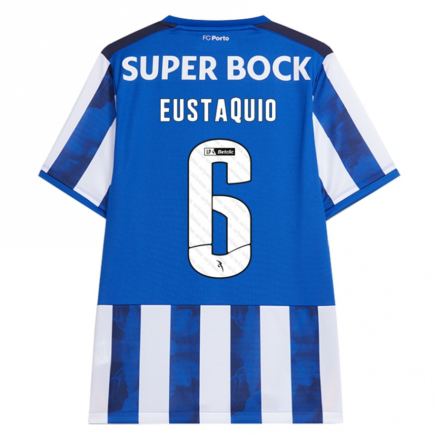 Men Football Stephen Eustaquio #6 Blue White Home Jersey 2024/25 T-Shirt Nz