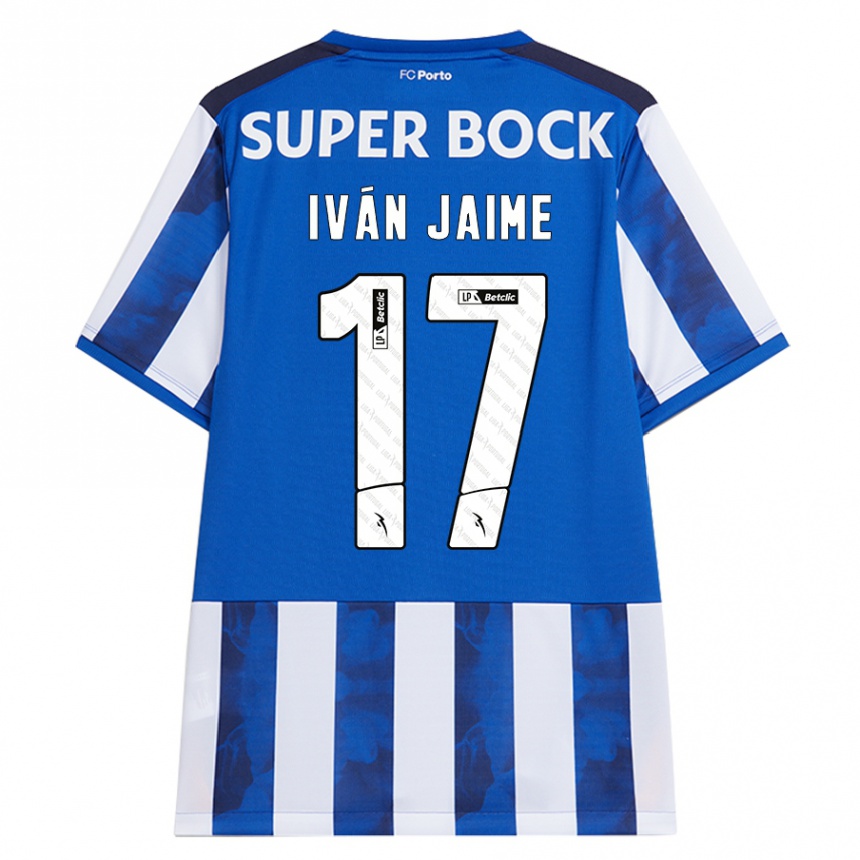 Men Football Iván Jaime #17 Blue White Home Jersey 2024/25 T-Shirt Nz