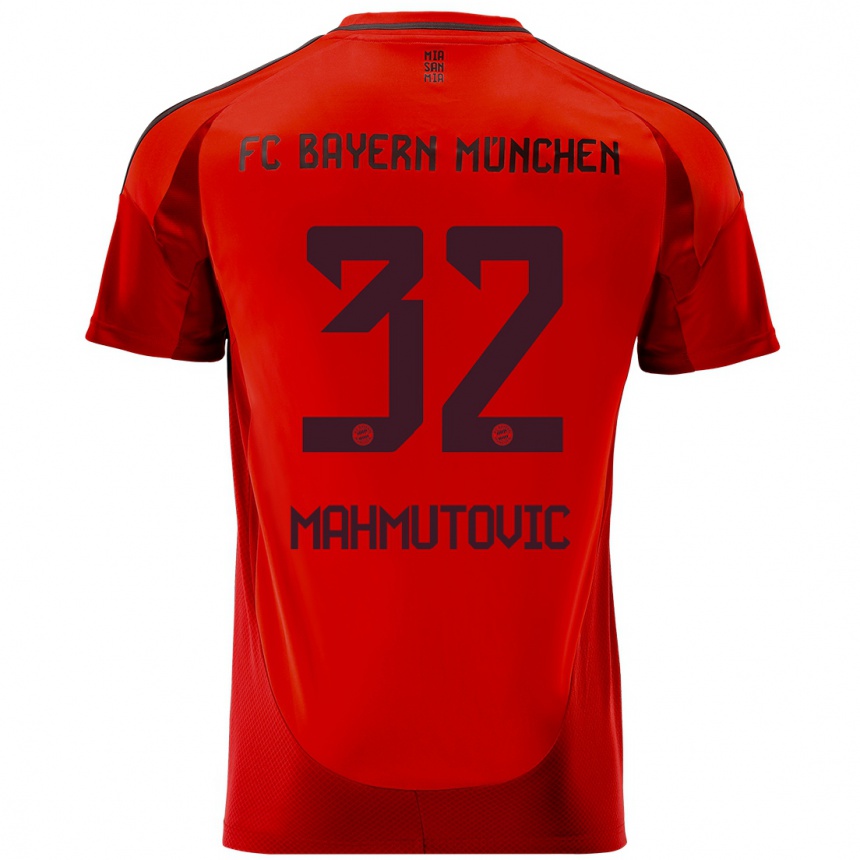 Men Football Ena Mahmutovic #32 Red Home Jersey 2024/25 T-Shirt Nz