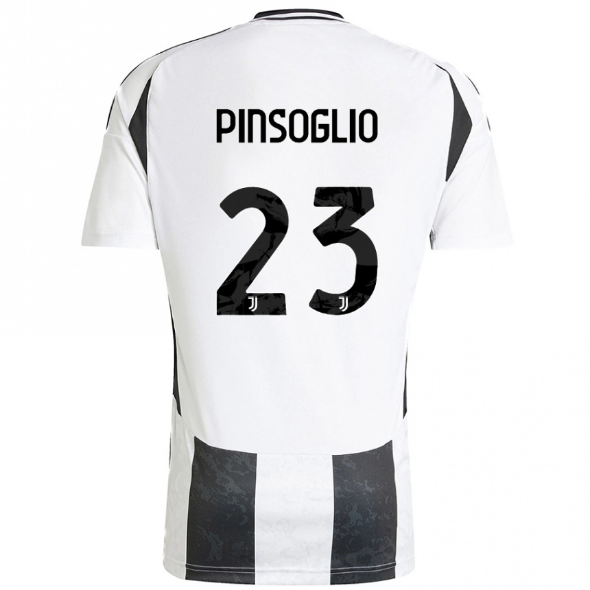 Men Football Carlo Pinsoglio #23 White Black Home Jersey 2024/25 T-Shirt Nz