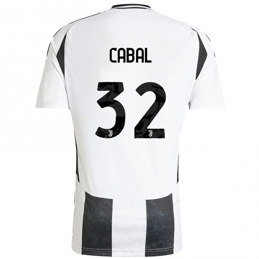 Men Football Juan Cabal #32 White Black Home Jersey 2024/25 T-Shirt Nz