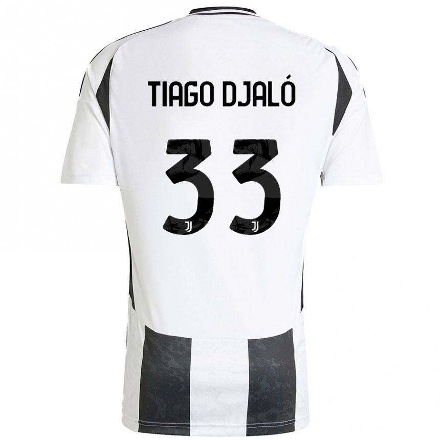 Men Football Tiago Djalo #33 White Black Home Jersey 2024/25 T-Shirt Nz