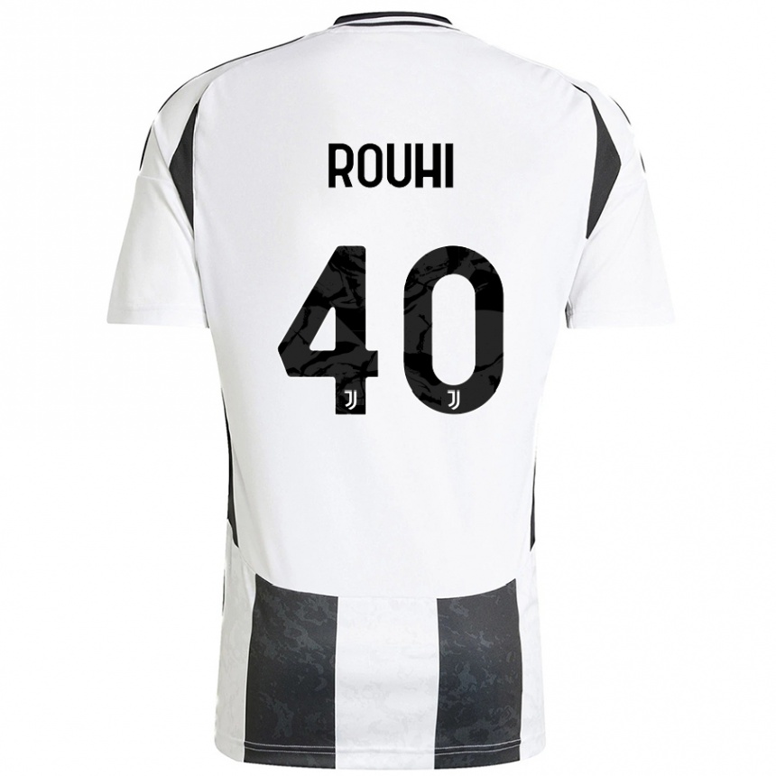 Men Football Jonas Rouhi #40 White Black Home Jersey 2024/25 T-Shirt Nz