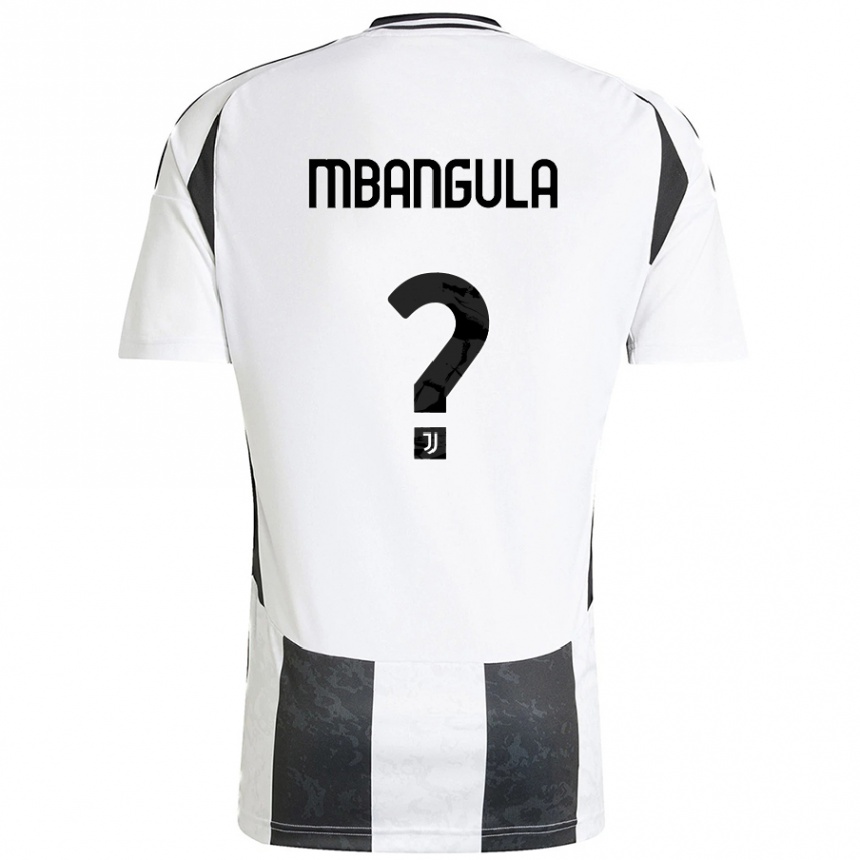 Men Football Samuel Mbangula #0 White Black Home Jersey 2024/25 T-Shirt Nz