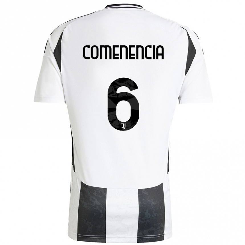 Men Football Livano Comenencia #6 White Black Home Jersey 2024/25 T-Shirt Nz