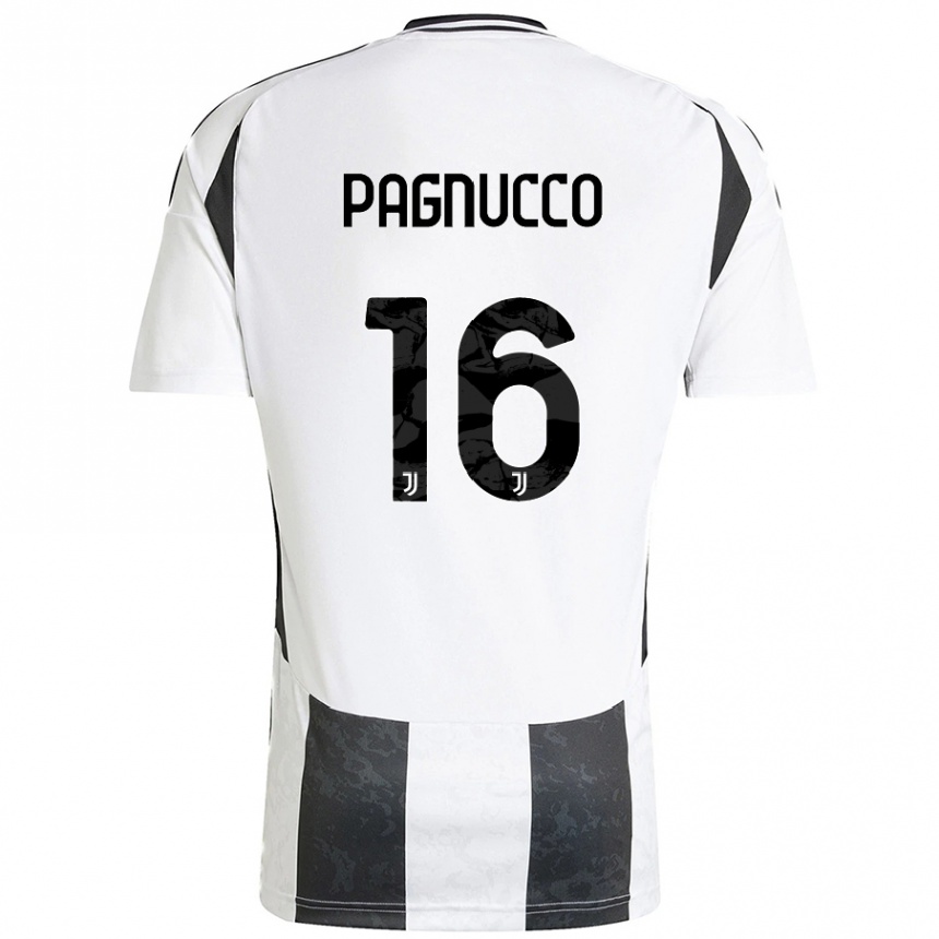 Men Football Filippo Pagnucco #16 White Black Home Jersey 2024/25 T-Shirt Nz