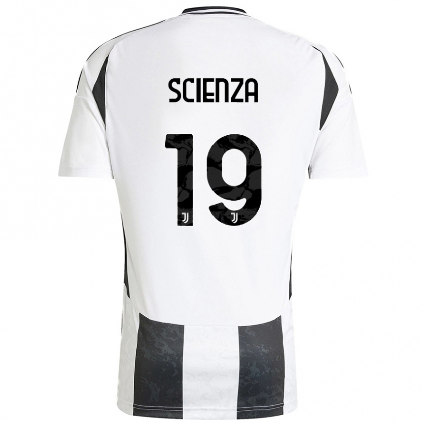 Men Football Michele Scienza #19 White Black Home Jersey 2024/25 T-Shirt Nz