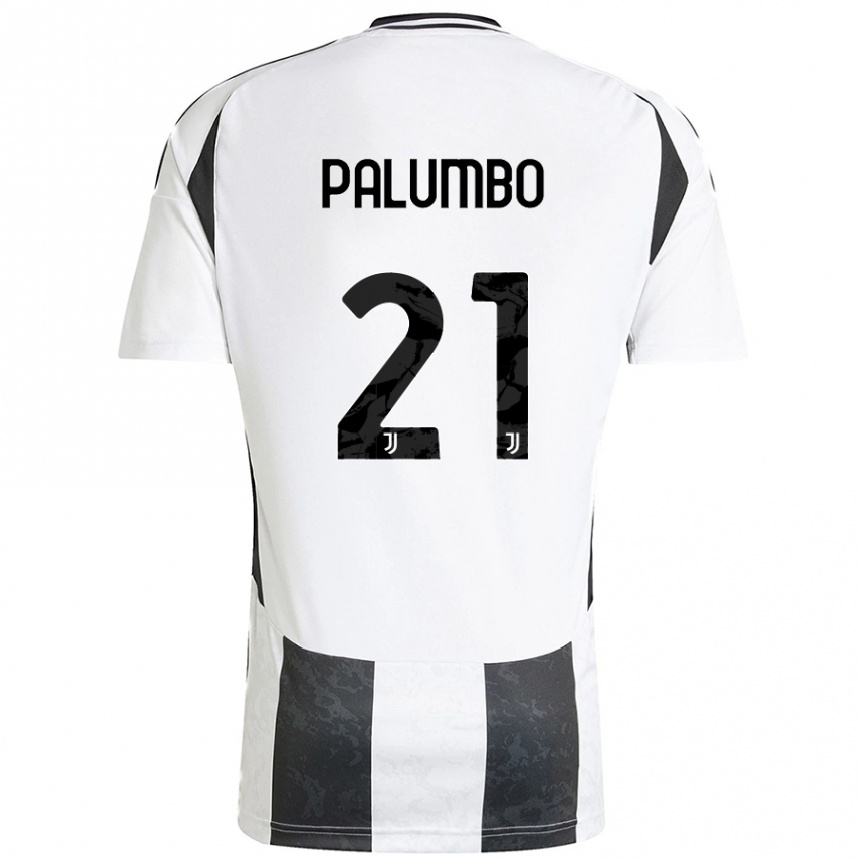 Men Football Martin Palumbo #21 White Black Home Jersey 2024/25 T-Shirt Nz